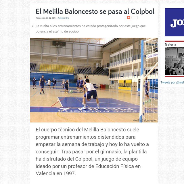 Melilla y el deporte de élite ligados al Colpbol