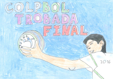 Obra guanyadora del concurs de dibuix “Finals de Colpbol 2016”